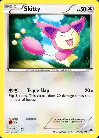 Skitty 109/135 Plasma Storm Pokemon card