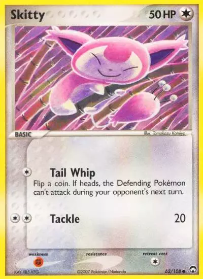 Skitty 62/108 Power Keepers Pokemon card