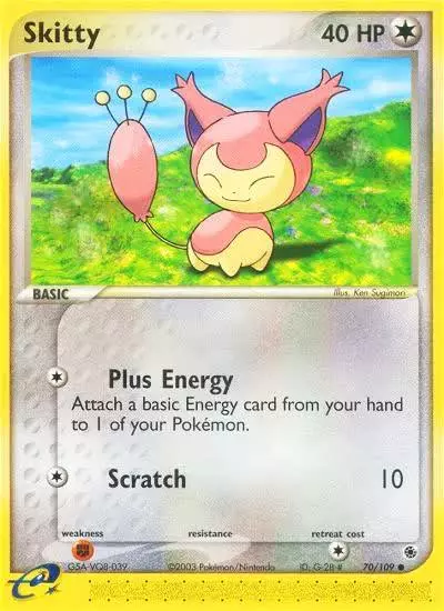 Skitty 70/109 Ruby & Sapphire Pokemon card