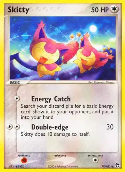 Skitty 79/100 Sandstorm Pokemon card