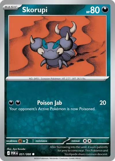 Skorupi 51/88 Perfect Order Pokemon card