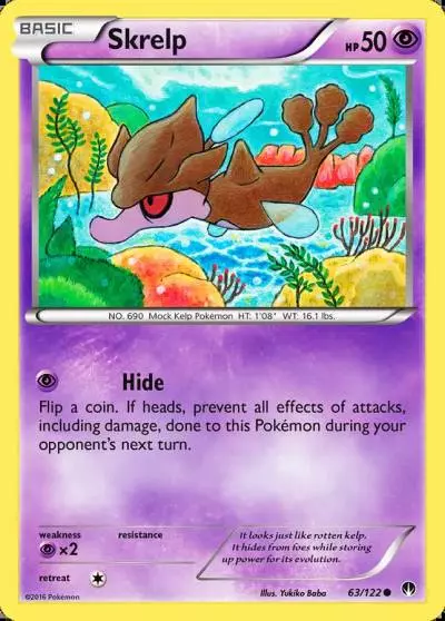 Skrelp 63/122 BREAKpoint Pokemon card