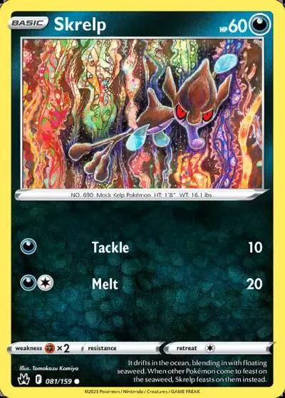 Skrelp 81/159 Crown Zenith Pokemon card
