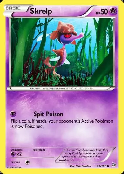 Skrelp 44/106 Flashfire Pokemon card