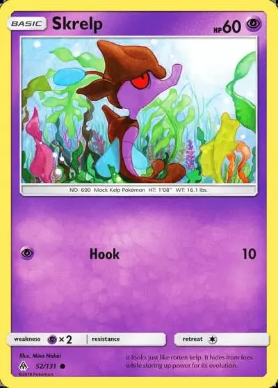 Skrelp 52/131 Forbidden Light Pokemon card