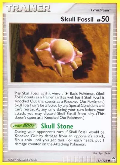 Skull Fossil 117/123 Mysterious Treasures Pokemon card