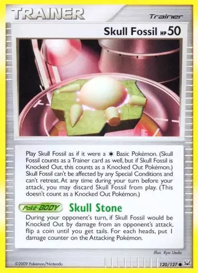 Skull Fossil 120/127 Platinum Pokemon card