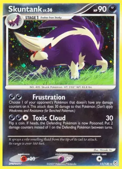 Skuntank 15/130 Diamond & Pearl Pokemon card