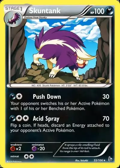 Skuntank 55/106 Flashfire Pokemon card