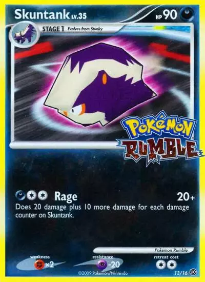 Skuntank 13/16 Pokémon Rumble Pokemon card