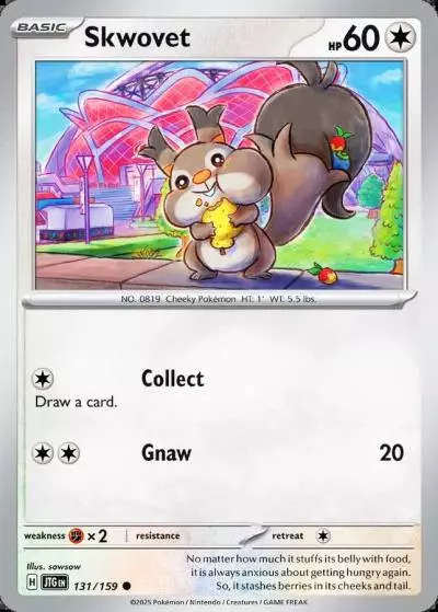 Skwovet 131/159 Journey Together Pokemon card