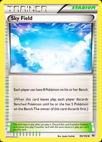 Sky Field 89/108 Roaring Skies Pokemon card