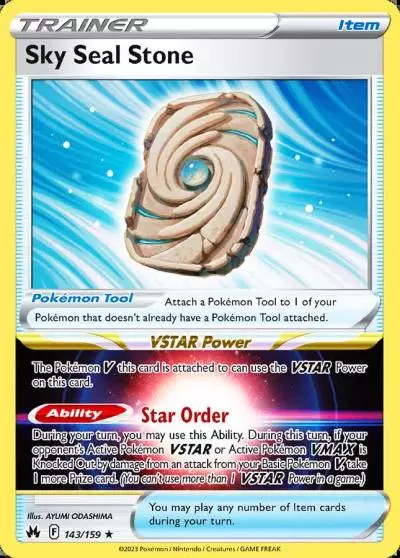 Sky Seal Stone 143/159 Crown Zenith Pokemon card