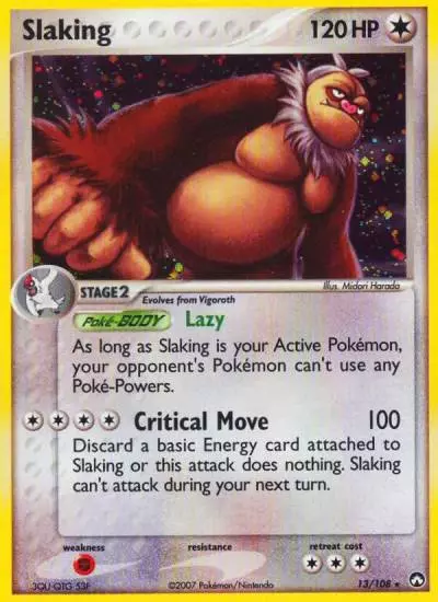 Slaking 13/108 Power Keepers Pokemon card