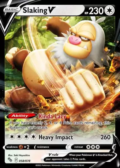 Slaking V 58/78 Pokémon GO Pokemon card