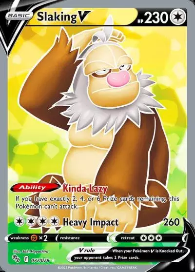 Slaking V 77/78 Pokémon GO Pokemon card