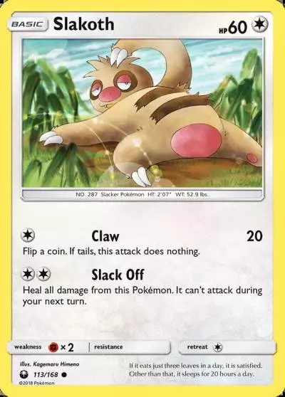 Slakoth 113/168 Celestial Storm Pokemon card