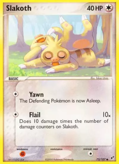 Slakoth 73/107 Deoxys Pokemon card