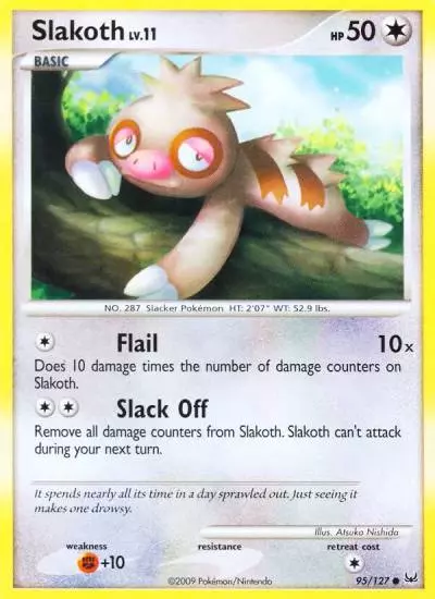 Slakoth 95/127 Platinum Pokemon card