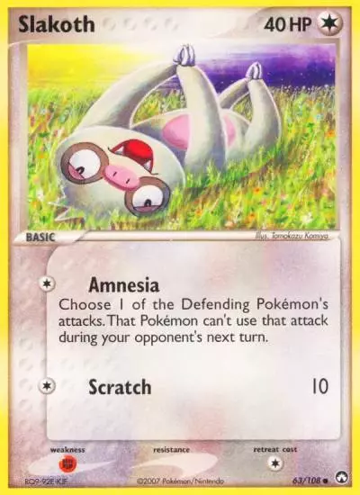 Slakoth 63/108 Power Keepers Pokemon card