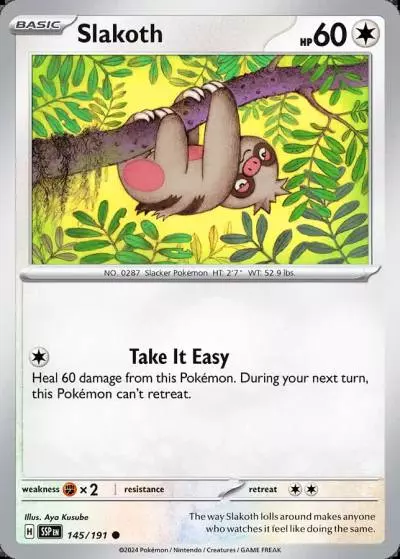 Slakoth 145/191 Surging Sparks Pokemon card