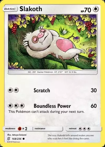 Slakoth 168/236 Unified Minds Pokemon card