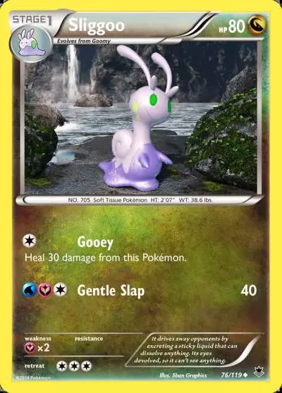 Sliggoo 76/119 Phantom Forces Pokemon card