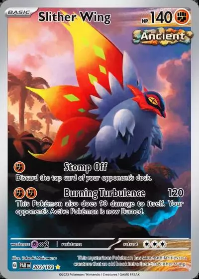 Slither Wing 203/182 Paradox Rift Pokemon card
