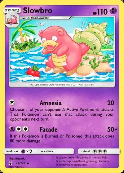 Slowbro 49/145 Guardians Rising Pokemon card