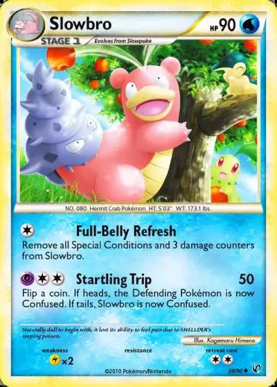 Slowbro 38/90 HS—Undaunted Pokemon card