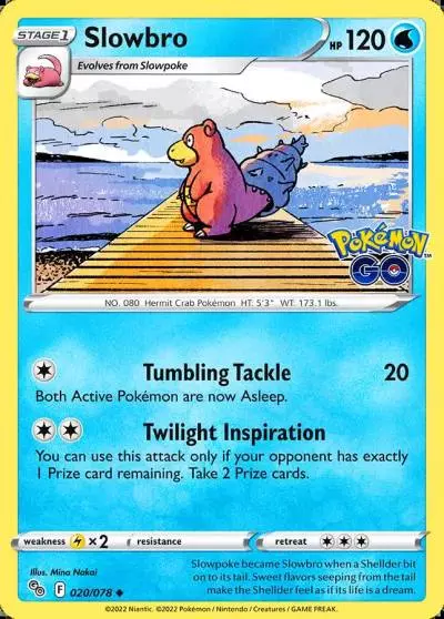 Slowbro 20/78 Pokémon GO Pokemon card