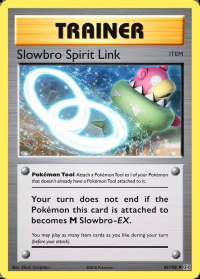 Slowbro Spirit Link 86/108 Evolutions Pokemon card