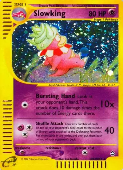 Slowking H22/147 Aquapolis Pokemon card