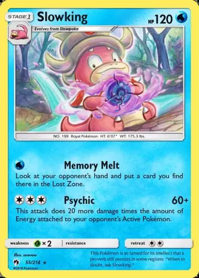 Slowking 55/214 Lost Thunder Pokemon card