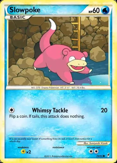 Slowpoke 70/95 Call of Legends Pokemon card