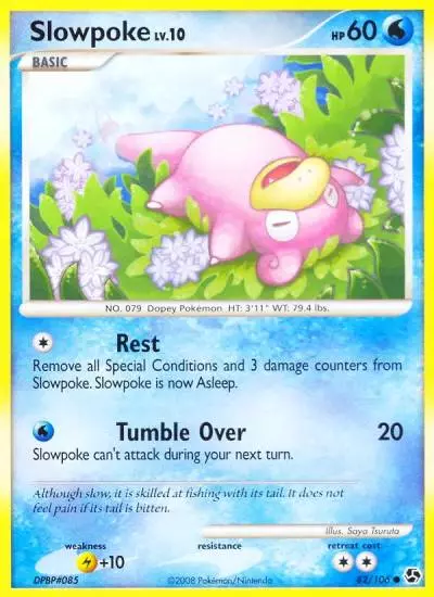 Slowpoke 82/106 Great Encounters Pokemon card