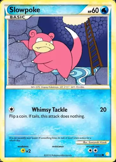 Slowpoke 81/123 HeartGold & SoulSilver Pokemon card