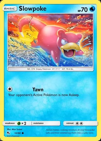 Slowpoke 12/68 Hidden Fates Pokemon card