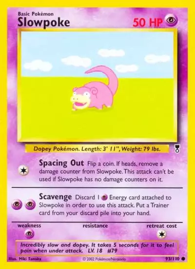 Slowpoke 93/110 Legendary Collection Pokemon card