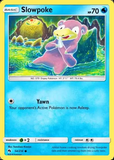Slowpoke 54/214 Lost Thunder Pokemon card