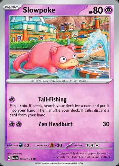 Slowpoke 85/193 Paldea Evolved Pokemon card