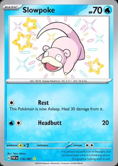 Slowpoke 116/91 Paldean Fates Pokemon card