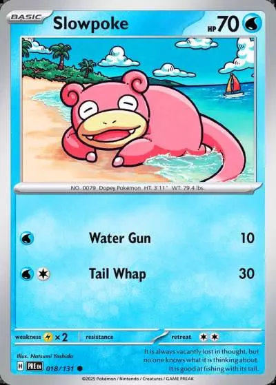 Slowpoke 18/131 Prismatic Evolutions Pokemon card