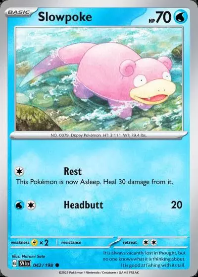 Slowpoke 42/198 Scarlet & Violet Pokemon card
