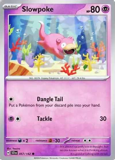 Slowpoke 57/142 Stellar Crown Pokemon card