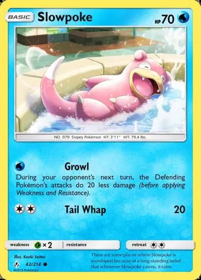 Slowpoke 42/214 Unbroken Bonds Pokemon card