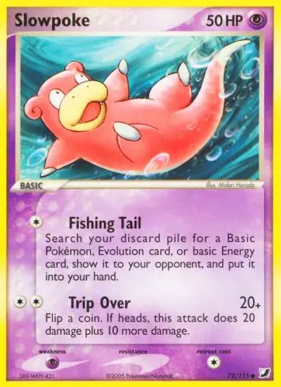 Slowpoke 72/115 Unseen Forces Pokemon card