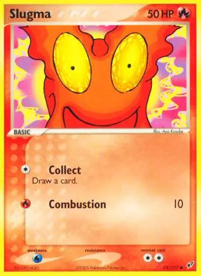 Slugma 74/107 Deoxys Pokemon card