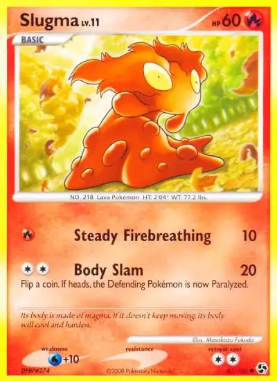 Slugma 83/106 Great Encounters Pokemon card
