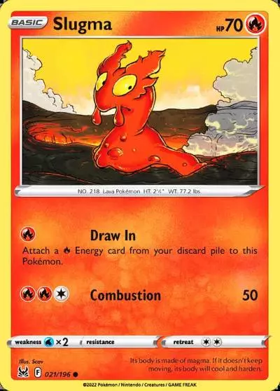 Slugma 21/196 Lost Origin Pokemon card